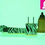 Iphone 4/4s Charger - Zebra Glow In The Dark Flat..