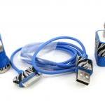 Blue & Silver Iphone Car Charger, Wall..