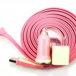 Glow In The Dark Pink Iphone Charger With Flat..