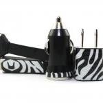 Zebra Print Iphone Charger - Extra Long - Approx..