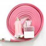 Glamour Pink Iphone Charger - Extra Long Cable