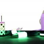 Glow In The Dark Purple Iphone Charger With Polka..