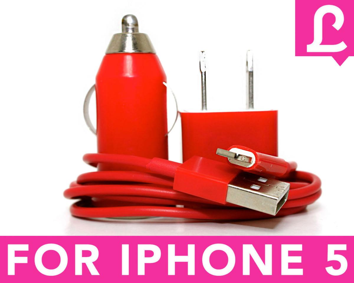 Iphoen 5 Charger (red) -
