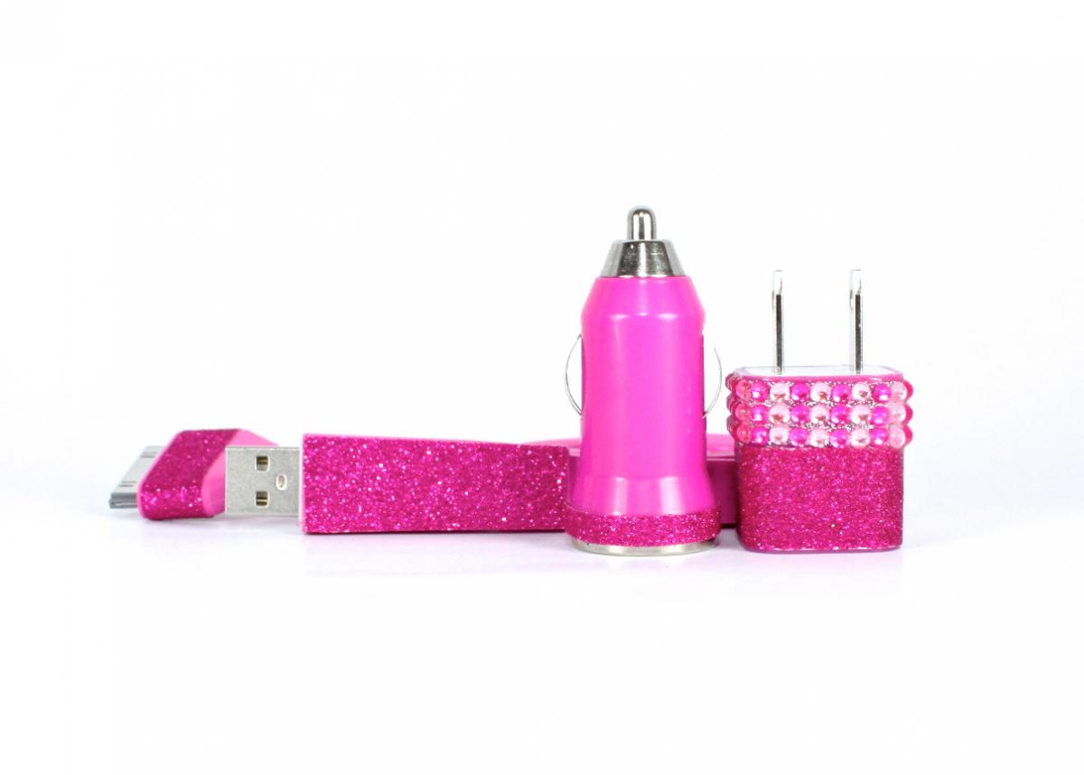 Pink Posh Iphone Charger - Compatible With Ipod And Ipad