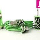 Iphone 4/4s Charger - Zebra Glow In The Dark..